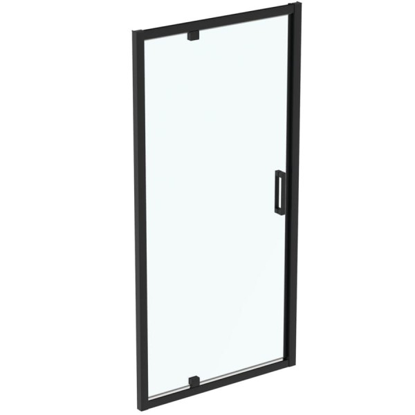 Καμπίνα ντουζιέρας ευθύγραμμη 100x195,5 6mm ανοιγόμενη silk black επιφάνεια: Ματ, χρώμα: Μαύρο Ευθύγραμμες