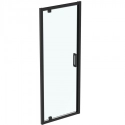 Καμπίνα ντουζιέρας ευθύγραμμη 80x195,5 6mm ανοιγόμενη silk black επιφάνεια: Ματ, χρώμα: Μαύρο Ευθύγραμμες