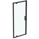 Καμπίνα ντουζιέρας ευθύγραμμη 90x195,5 6mm ανοιγόμενη silk black επιφάνεια: Ματ, χρώμα: Μαύρο Ευθύγραμμες