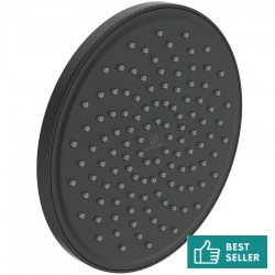 Κεφαλή ντους επίτοιχος τύπος / οροφής 20x20 από ορείχαλκο 1 ροής silk black, χρώμα: Μαύρο επιφάνεια: Ματ Κεφαλές ντους