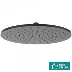 Κεφαλή ντους επίτοιχος τύπος / οροφής 30x30 από ορείχαλκο 1 ροής silk black, χρώμα: Μαύρο επιφάνεια: Ματ Κεφαλές ντους