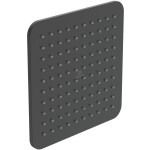 Κεφαλή ντους επίτοιχος τύπος / οροφής 20x20 από ορείχαλκο 1 ροής silk black, χρώμα: Μαύρο επιφάνεια: Ματ Κεφαλές ντους