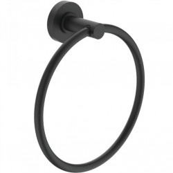 Towel ring closed material: Brass, color: Black silk black surface: Matt Towel rings