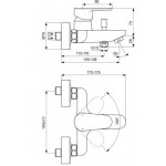 Μπαταρία μπανιέρας επίτοιχη από ορείχαλκο κορμός (χωρίς τηλέφωνο, σπιράλ, στήριγμα), silk black αναμεικτική, χρώμα: Μαύρο επιφάνεια: Ματ Επίτοιχες