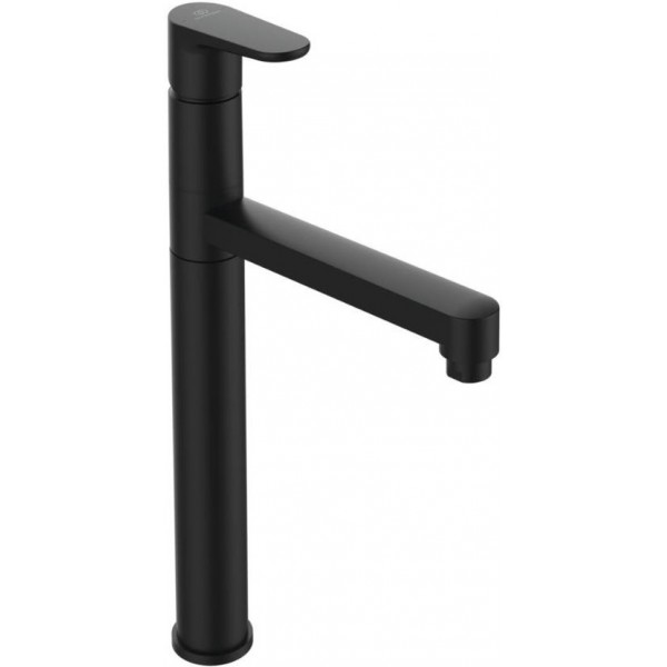 Μπαταρία κουζίνας επικαθήμενη από ορείχαλκο silk black, χρώμα: Μαύρο επιφάνεια: Ματ Επικαθήμενες