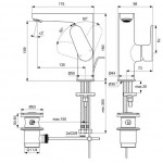 Μπαταρία νιπτήρος επικαθήμενη αναμεικτική από ορείχαλκο με βαλβίδα pop-up  υψηλή silk black, χρώμα: Μαύρο επιφάνεια: Ματ Επικαθήμενες
