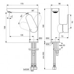 Μπαταρία νιπτήρος επικαθήμενη αναμεικτική από ορείχαλκο υψηλή χωρίς βαλβίδα silk black, χρώμα: Μαύρο επιφάνεια: Ματ Επικαθήμενες