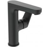 Μπαταρία νιπτήρος επικαθήμενη αναμεικτική από ορείχαλκο υψηλή χωρίς βαλβίδα silk black, χρώμα: Μαύρο επιφάνεια: Ματ Επικαθήμενες