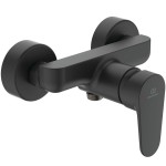 Shower tap Wall-mounted exposed material: Brass mixer without hand shower, hose and holder silk black, color: Black surface: Matt Wall-mouned exposed Shower tap Wall-mounted exposed material: Brass mixer without hand shower, hose and holder silk black, color: Black surface: Matt Wall-mouned exposed
