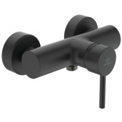 Shower tap Wall-mounted exposed material: Brass mixer without hand shower, hose and holder silk black, color: Black surface: Matt Wall-mouned exposed