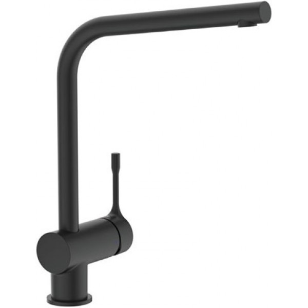Kitchen tap Deck-mounted material: Brass silk black, color: Black surface: Matt Deck-mounted