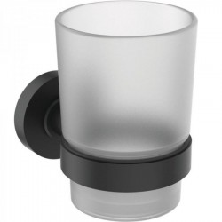 Cupholder material: Brass Wall-mounted silk black,, color: Black surface: Matt Tumbler holders