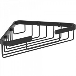 Sponge box material: Brass Corner mounted Single silk black, color: Black surface: Matt Shower baskets