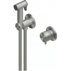 Bidet system external part Mixing material: Inox, color: Chrome surface: Brushed Wall-mounted bidet hand shower systems