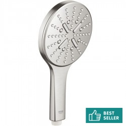 Τηλέφωνο ντους 3 ροών 130 Supersteel, χρώμα: Χρωμέ επιφάνεια: Βουρτσισμένη Τηλέφωνα