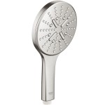 Shower head 3 jets Supersteel, 130, color: Chrome surface: Brushed Hand showers Shower head 3 jets Supersteel, 130, color: Chrome surface: Brushed Hand showers