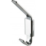 Hook double Flat wall mounted material: Brass, color: Chrome surface: Glossy Hooks Hook double Flat wall mounted material: Brass, color: Chrome surface: Glossy Hooks