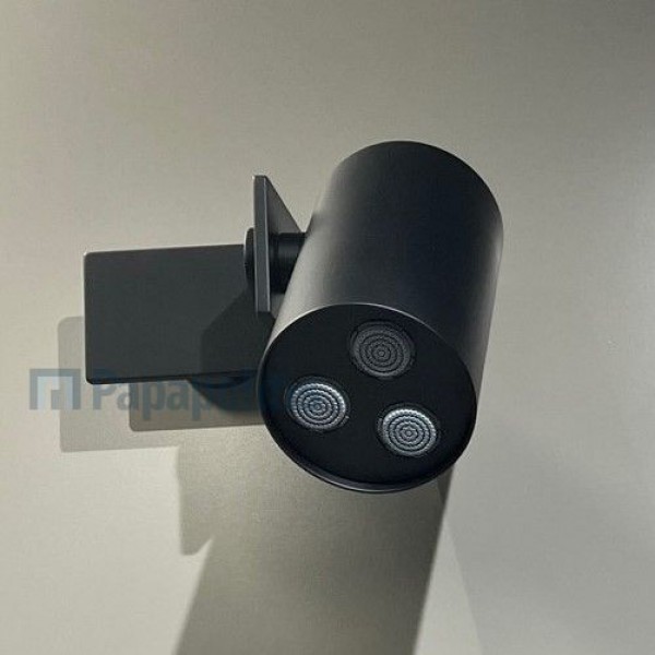 Ντους (Jet) Φ8 & βραχίονας επίτοιχος, 3 ροών Black Matt, χρώμα: Μαύρο από ορείχαλκο επιφάνεια: Ματ Ντους