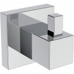 Hook Flat wall mounted material: Brass single, color: Chrome surface: Glossy Hooks