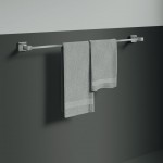 Towel 80cm Fixed material: Brass single, color: Chrome surface: Glossy Towel rails