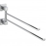 Towel 45,5cm Folding double material: Brass, color: Chrome surface: Glossy Towel rails