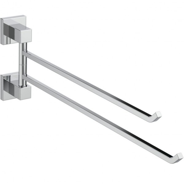 Towel 45,5cm Folding double material: Brass, color: Chrome surface: Glossy Towel rails