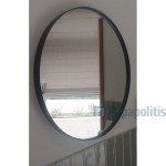 Bathroom mirror, shape: Round 60x60x4 material: Crystal, color: Black Mirrors