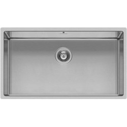 Νεροχύτης ανοξείδωτος 74x40x20 από inox επιφάνεια: Λεία ματ χωρίς πάγκο ένθετος 1 γούρνα, χρώμα: Χρωμέ Ανοξείδωτοι