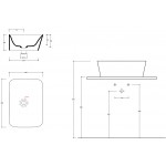 Νιπτήρας ελευθέρας τοποθέτησης 55x38x18 από πορσελάνη χωρίς οπή  χωρίς υπερχείλιση Bianco Glossy, χρώμα: Λευκό επιφάνεια: Γυαλιστερή Ελευθέρας τοποθέτησης
