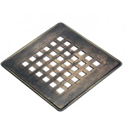 Σχάρα & πλαίσιο, vintage από inox 12x12, χρώμα: Μπρονζέ Σχάρες ντουζιέρας