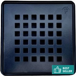 Grate Brushed Black material: Inox 12x12, color: Black Shower drains