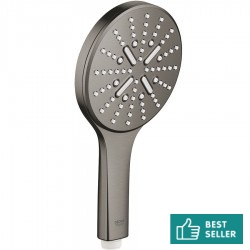 Τηλέφωνο ντους 3 ροών 130 brushed hard graphite, χρώμα: Γκρι επιφάνεια: Βουρτσισμένη Τηλέφωνα