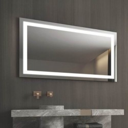 Καθρέπτης, σχήμα: Ορθογώνιο 100x70 από κρύσταλλο με Led