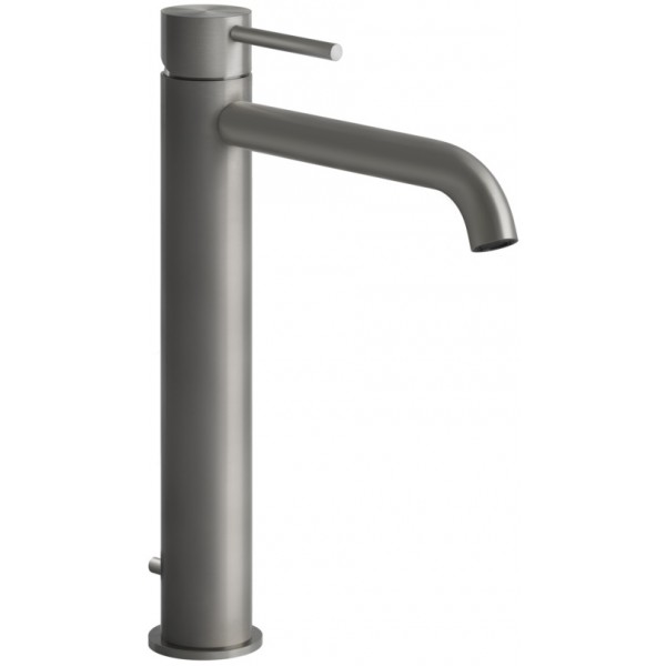 Wash basin tap Deck-mounted for free-standing washbasin material: Inox mixer With pop-up waste set, color: Chrome surface: Brushed Deck-mounted