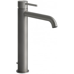 Wash basin tap Deck-mounted for free-standing washbasin material: Inox mixer With pop-up waste set, color: Chrome surface: Brushed Deck-mounted