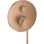 Shower tap Wall-mounted external part 3 way material: Brass mixer With plate without hand shower, hose and holder brushed warm sunset, color: Pink Gold surface: Brushed Wall-mounted - external part Shower tap Wall-mounted external part 3 way material: Brass mixer With plate without hand shower, hose and holder brushed warm sunset, color: Pink Gold surface: Brushed Wall-mounted - external part