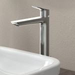 Wash basin tap Deck-mounted for free-standing washbasin material: Brass mixer With pop-up waste set 240 Fine, color: Chrome surface: Glossy Deck-mounted