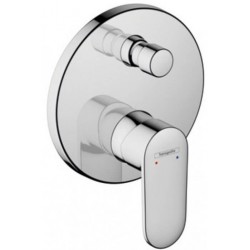 Shower tap Wall-mounted external part 2 way material: Brass mixer With plate without hand shower, hose and holder iBOX, color: Chrome surface: Glossy Wall-mounted - external part