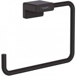 Towel ring open material: Brass, color: Black surface: Matt