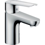Wash basin tap Deck-mounted material: Brass mixer With pop-up waste set Μ size 100, color: Chrome surface: Glossy Deck-mounted