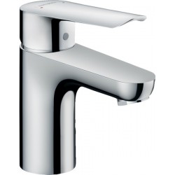 Wash basin tap Deck-mounted material: Brass mixer With pop-up waste set Μ size 100, color: Chrome surface: Glossy Deck-mounted
