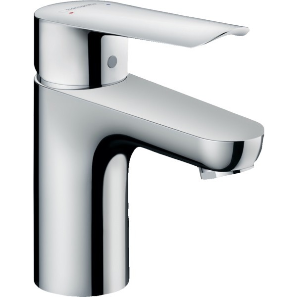 Wash basin tap Deck-mounted material: Brass mixer With pop-up waste set Μ size 100, color: Chrome surface: Glossy Deck-mounted