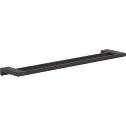 Towel 64,8cm Fixed double material: Brass, color: Black surface: Matt
