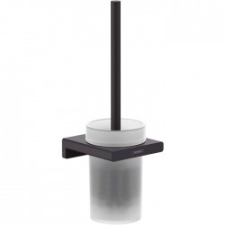 Brush (broom) material: Brass Wall-mounted, color: Black surface: Matt Toilet brush holders