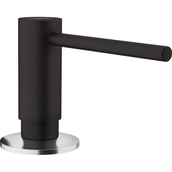 Dispenser επικαθήμενο, με δοχείο 300ml, onyx από ορείχαλκο επιφάνεια: Ματ, χρώμα: Μαύρο Dispenser