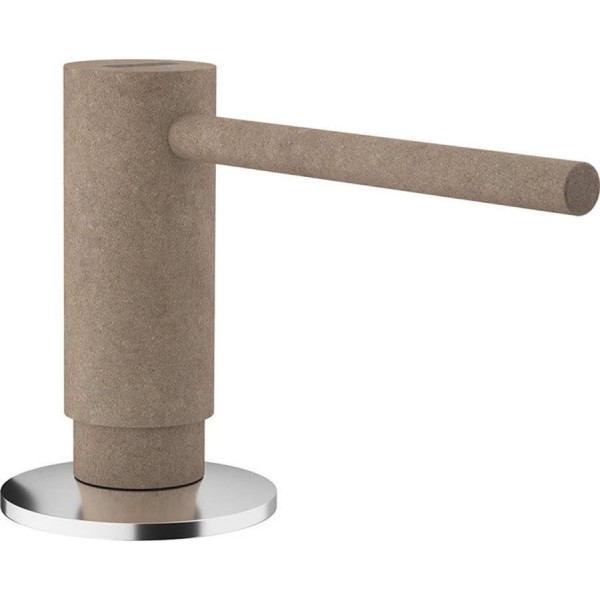 Dispenser επικαθήμενο,με δοχείο 300ml, oyster από γρανίτη συνθετικό επιφάνεια: Ματ, χρώμα: Καφέ Dispenser