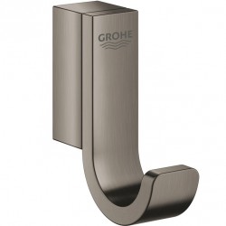 Άγκιστρο από ορείχαλκο μονό brushed hard graphite, χρώμα: Γκρι επιφάνεια: Βουρτσισμένη