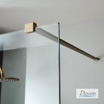 Shower enclosure Linear 100x200 8mm fixed surface: Brushed, color: Bronze Linear Shower enclosure Linear 100x200 8mm fixed surface: Brushed, color: Bronze Linear