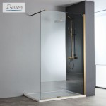Shower enclosure Linear 100x200 8mm fixed surface: Brushed, color: Bronze Linear Shower enclosure Linear 100x200 8mm fixed surface: Brushed, color: Bronze Linear