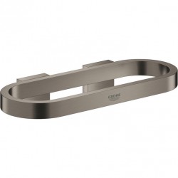 Base for wall-mounted accessories brushed hard graphite material: Brass surface: Brushed, color: Grey Soap holders